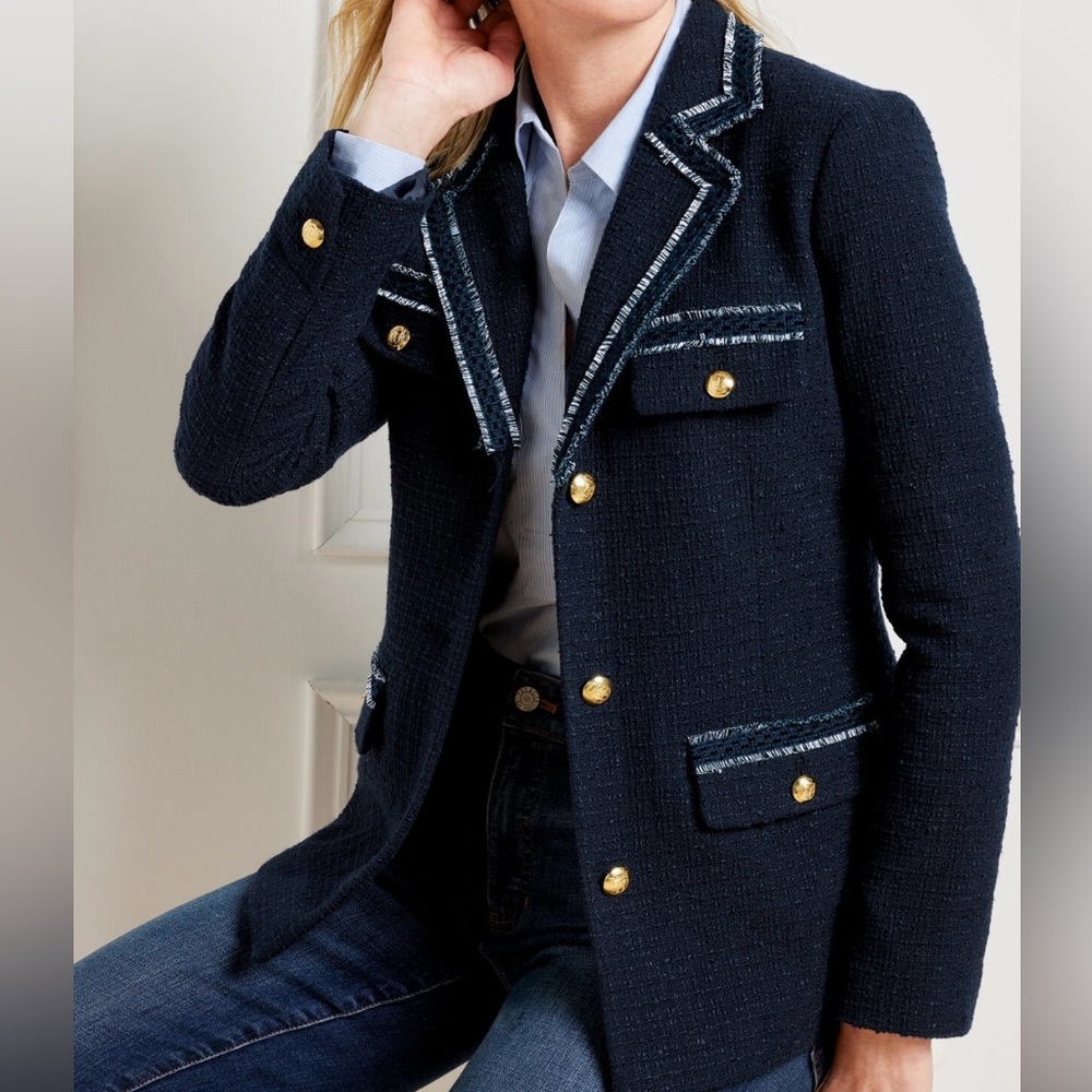 TALBOTS TRIM TWEED JACKET